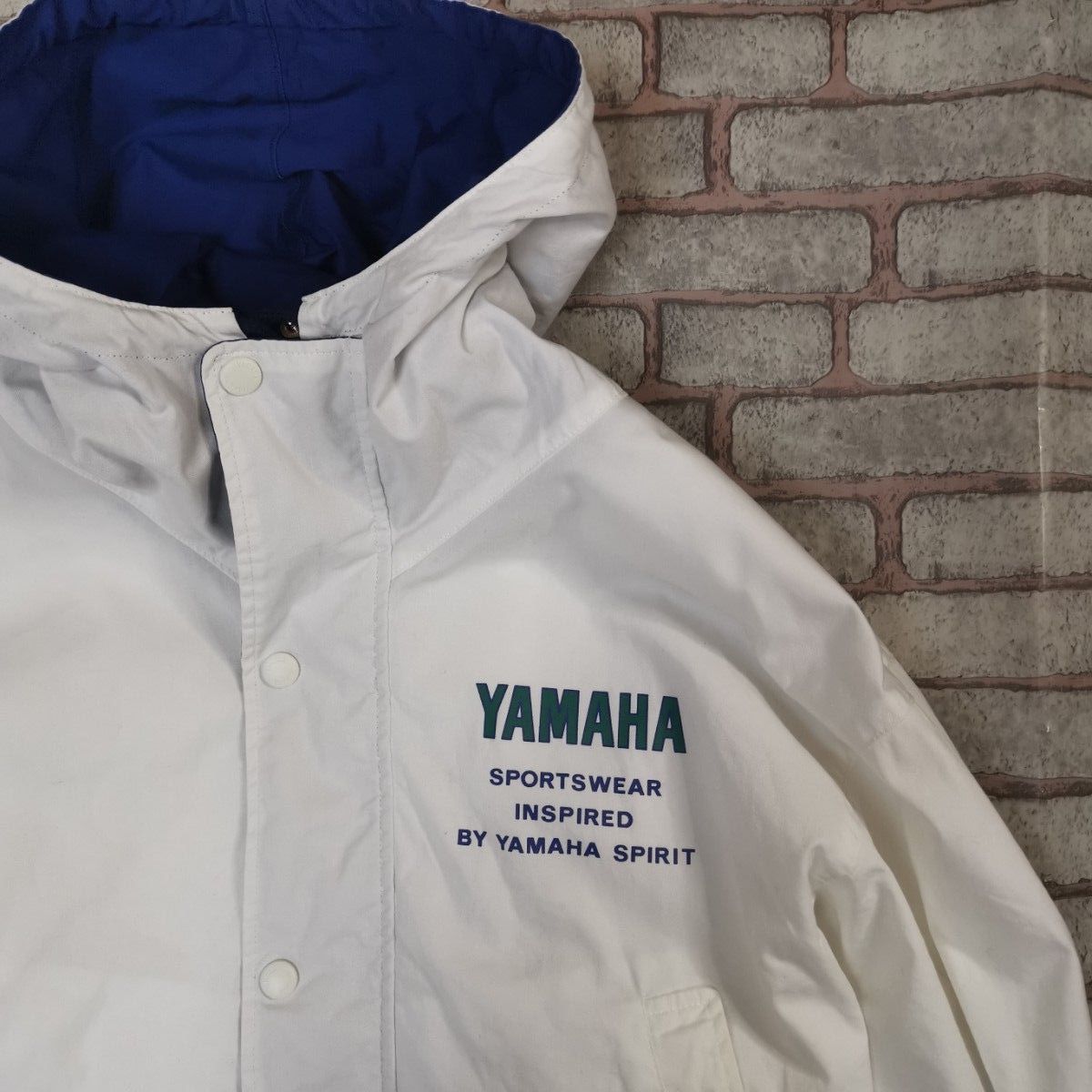 90s Team YAMAHA ライト ブルゾン パーカー ジャケット ワッペン