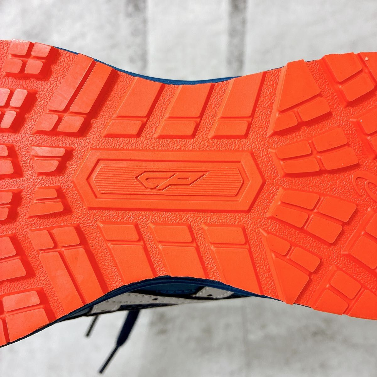 極美品 Asics 安全靴 ウィンジョブ ネイビー/オレンジ アシックス