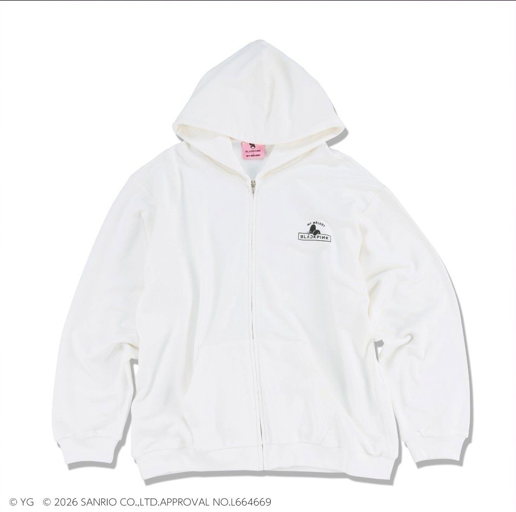 Lサイズ】blackpink マイメロ コラボパーカーホワイト｜Yahoo!フリマ