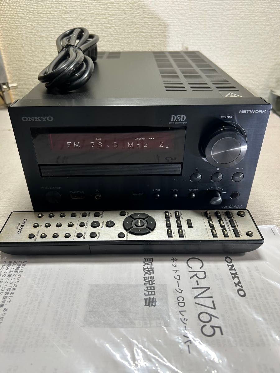 U16 整備美品 ONKYO CR-N765 (B)ハイレゾ対応ネットワークCDレシーバー