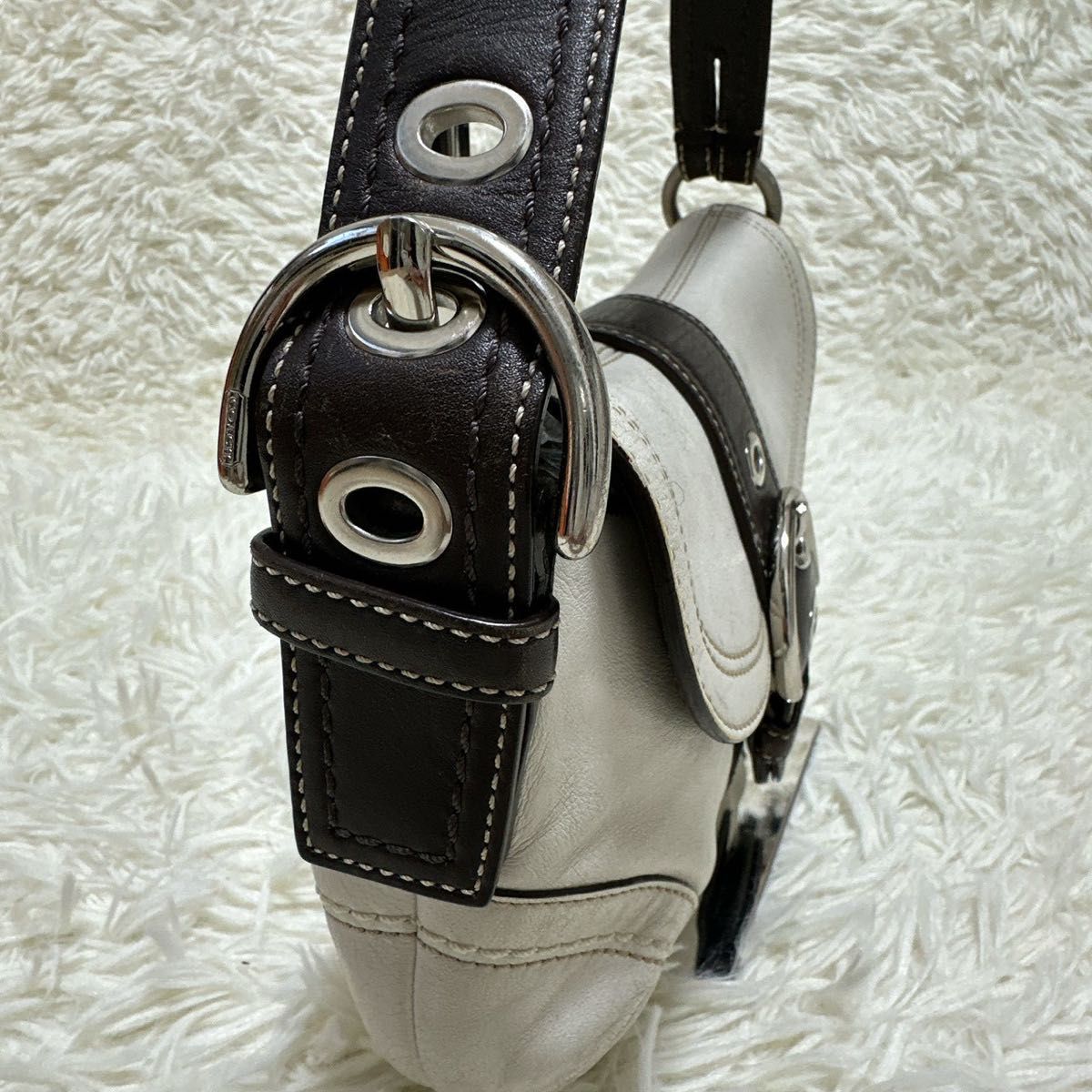 COACH SOHO ソーホー ワンショルダーバッグ レザー 白 F10909 ホワイト