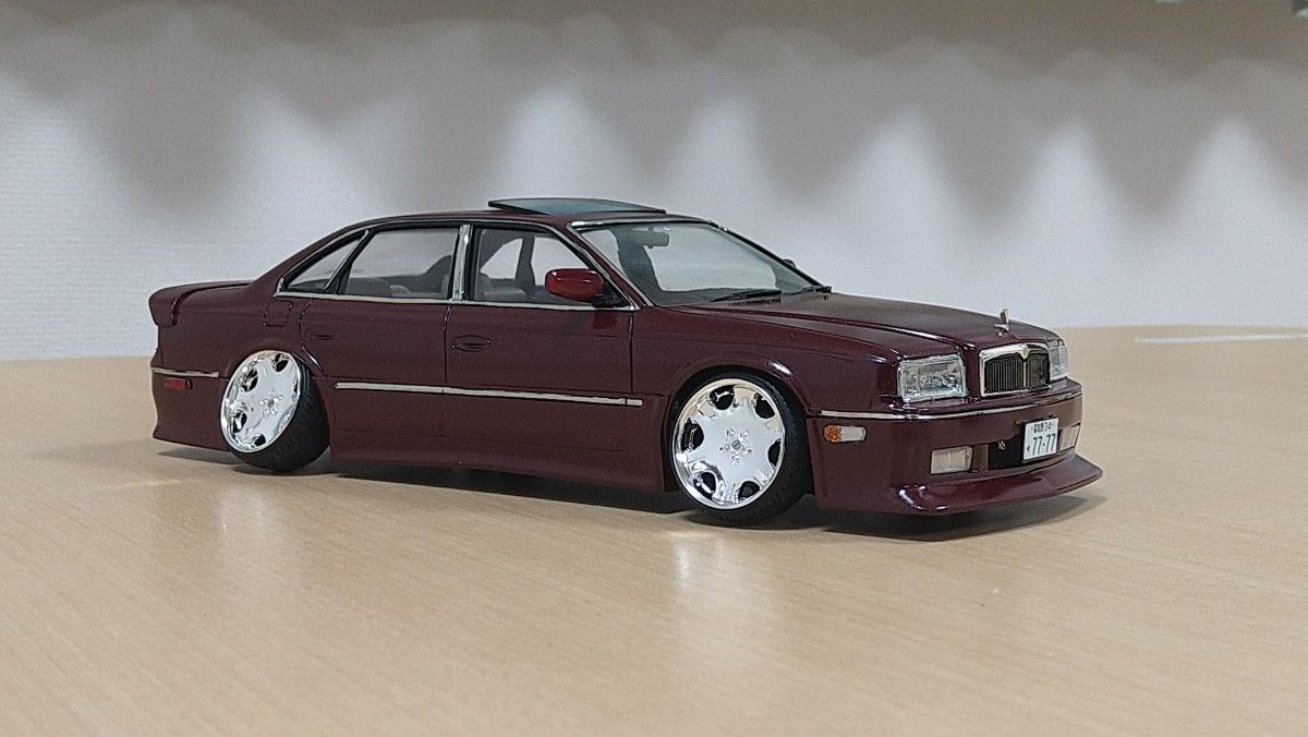 アオシマ プラモデル 日産 プレジデント G50系 VIPカー仕様 1/24 完成