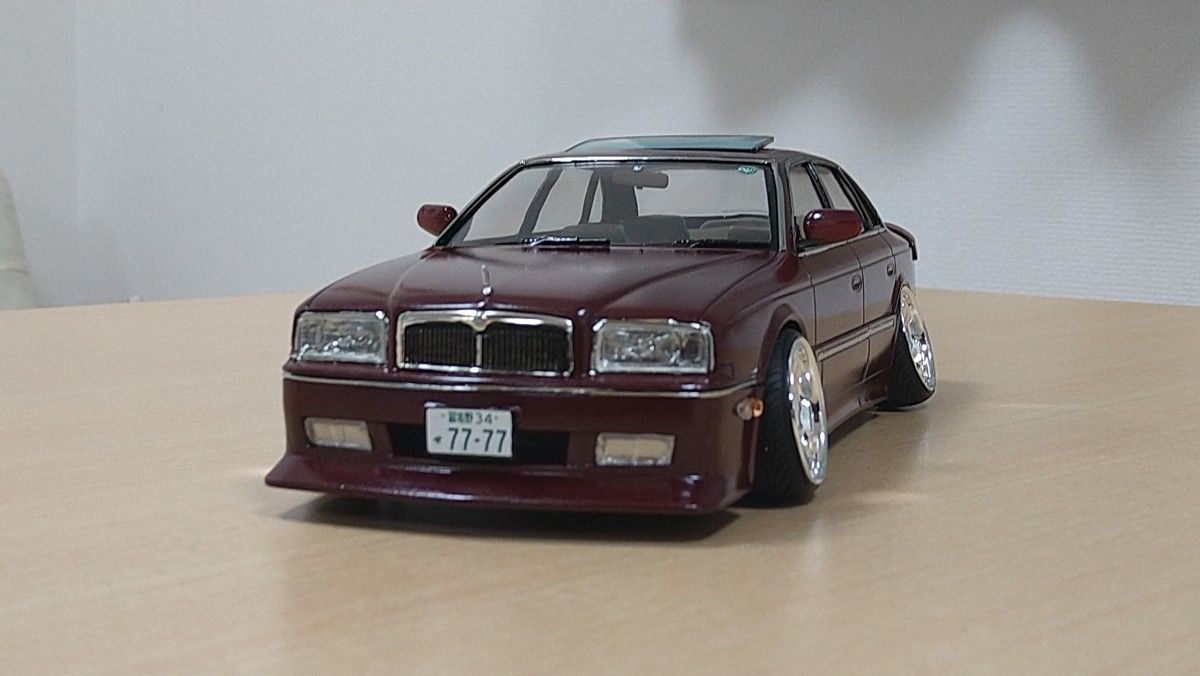 アオシマ プラモデル 日産 プレジデント G50系 VIPカー仕様 1/24 完成