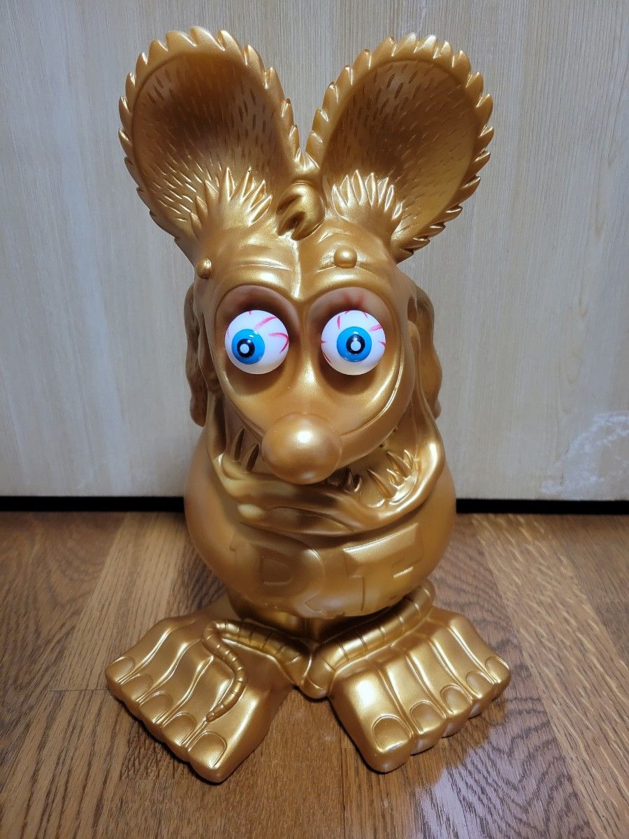 Rat Fink ラットフィンク フィギュア RF アメリカン雑貨 金 ゴールド