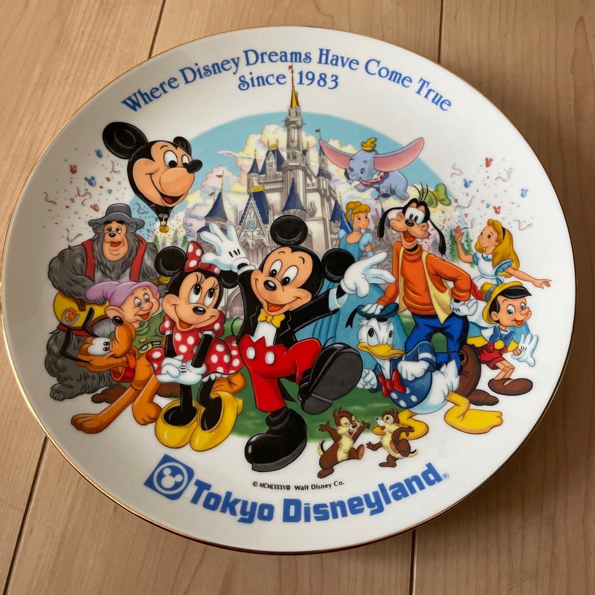 東京ディズニーランドオープン記念プレート 1983年 Tokyo Disney 飾り