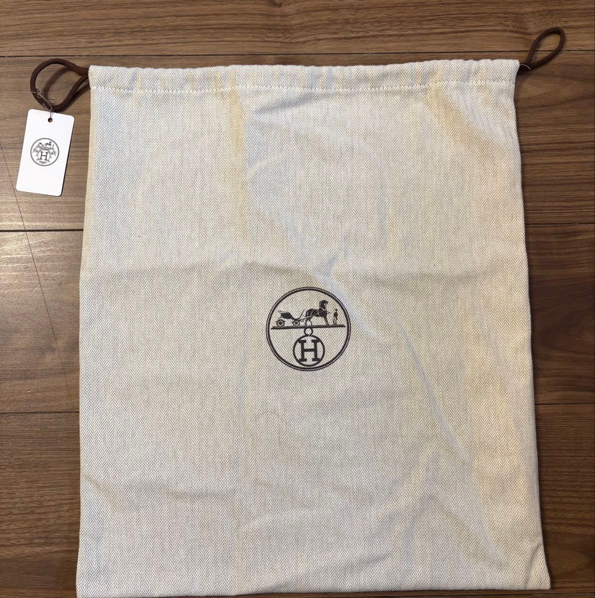 HERMES エルメス 純正 ショップ保存袋 まとめ売り 巾着 ベージュ 11枚