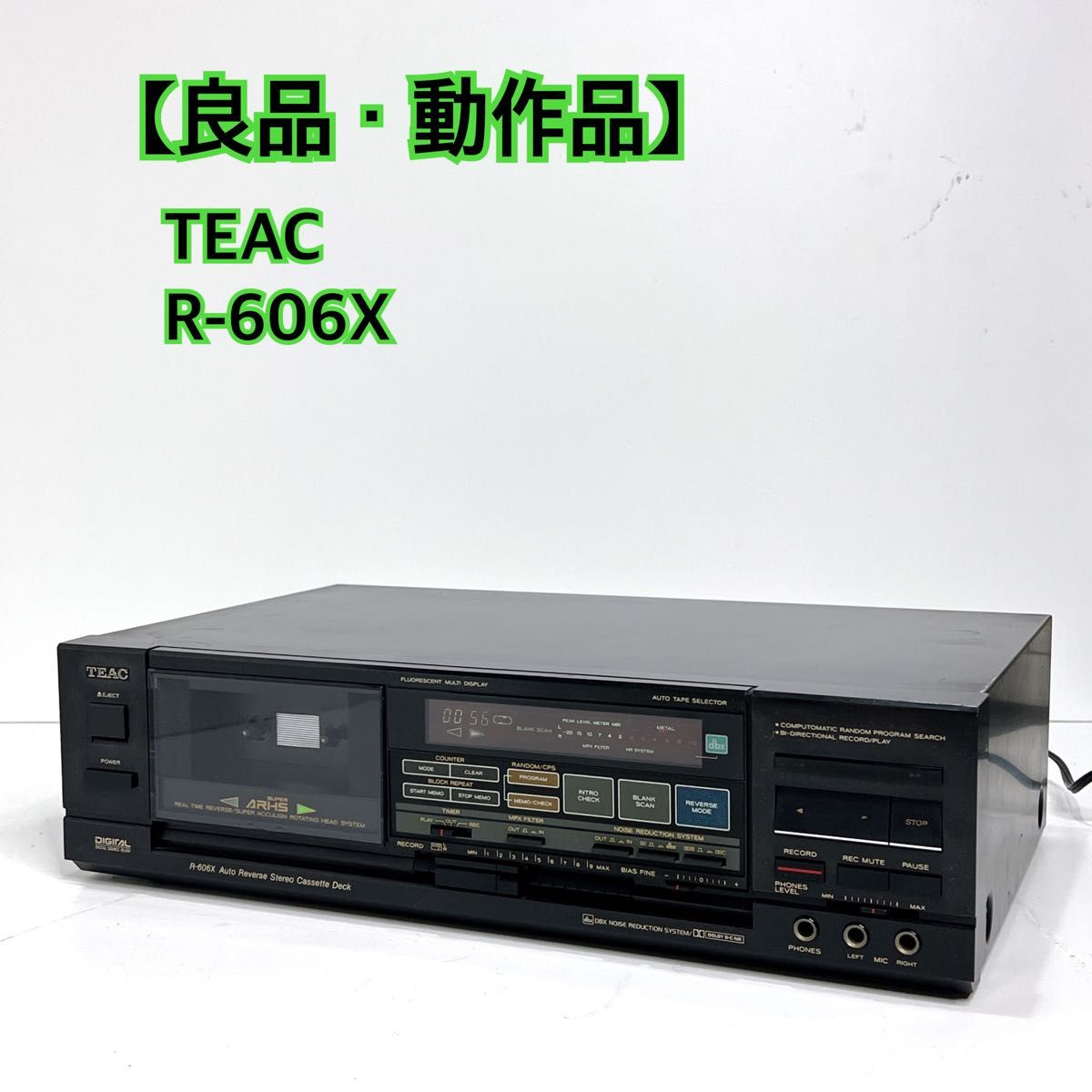 良品・動作品】 TEAC R-606X カセットデッキ ティアック 再生OK オート