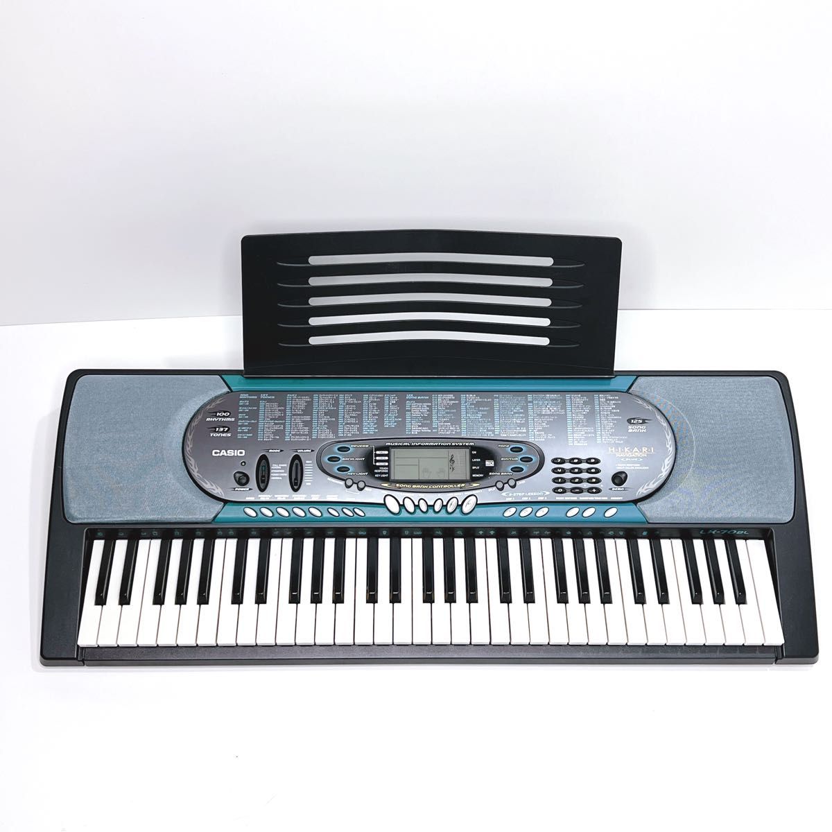 美品・動作品】 CASIO LK-70 BL 光ナビゲーション キーボード カシオ