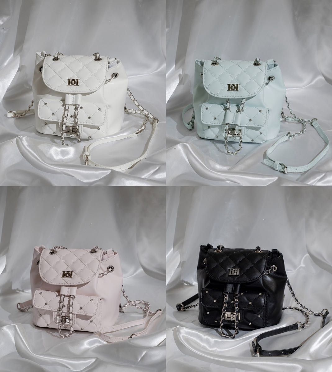 Darich ダーリッチ キルティングビジューミニリュック ブラック BLK