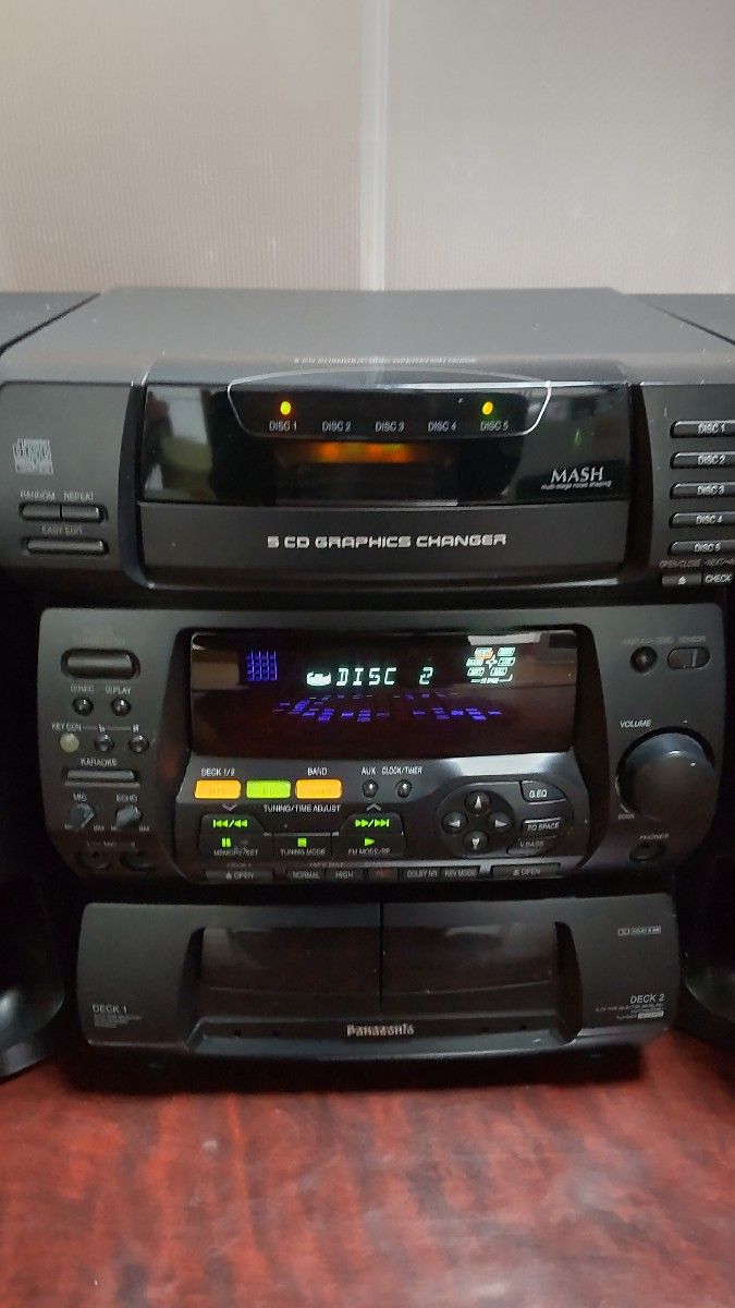Panasonic SA-AK15 5CDチェンジャー ミニコンポ スピーカーセット