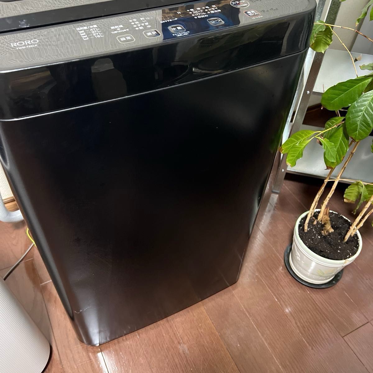 高年式】RORO YWM-T55LK 縦型洗濯機本体 ブラック 2024年T 高年式