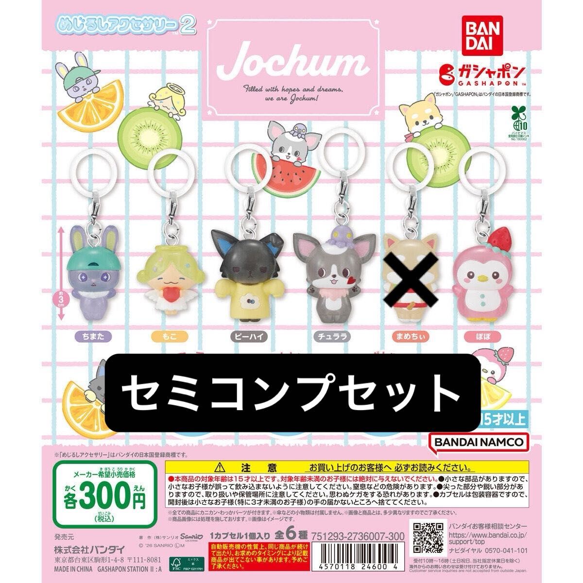 JOCHUM めじるしアクセサリー2 ちまた もこ ピーハイ チュララ ぽぽ