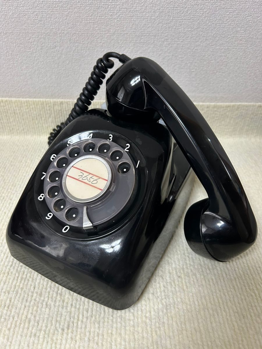 昭和レトロ雑貨】黒電話 ダイヤル式 600 A2 昭和レトロ ブラック
