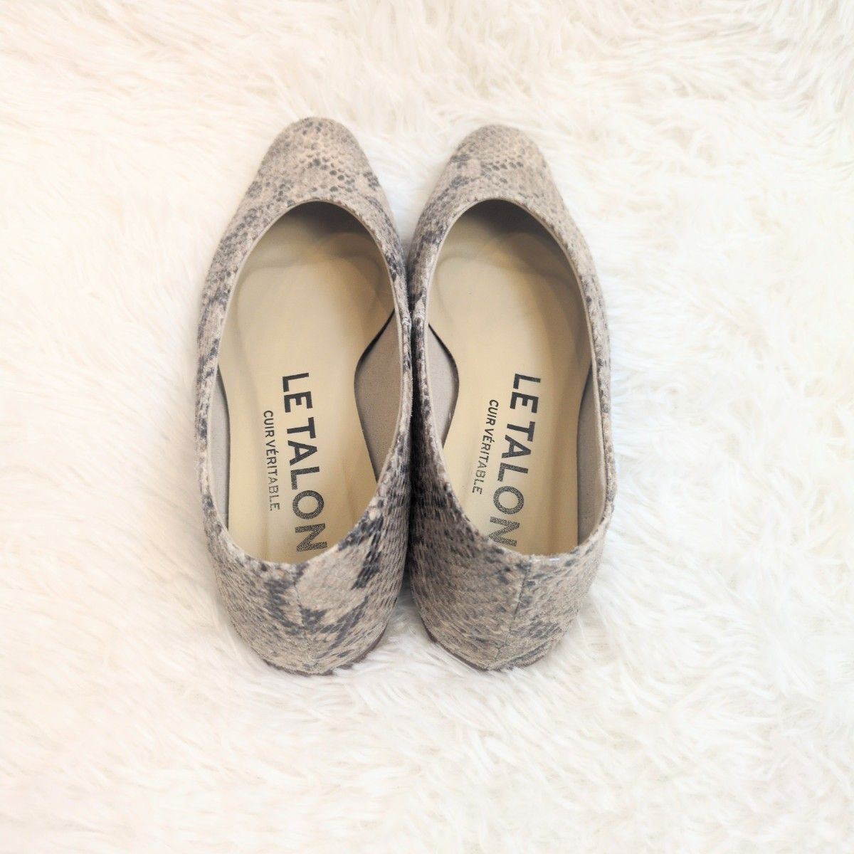 LE TALON ルタロン レザーUカットフラットシューズ パンプス フラット