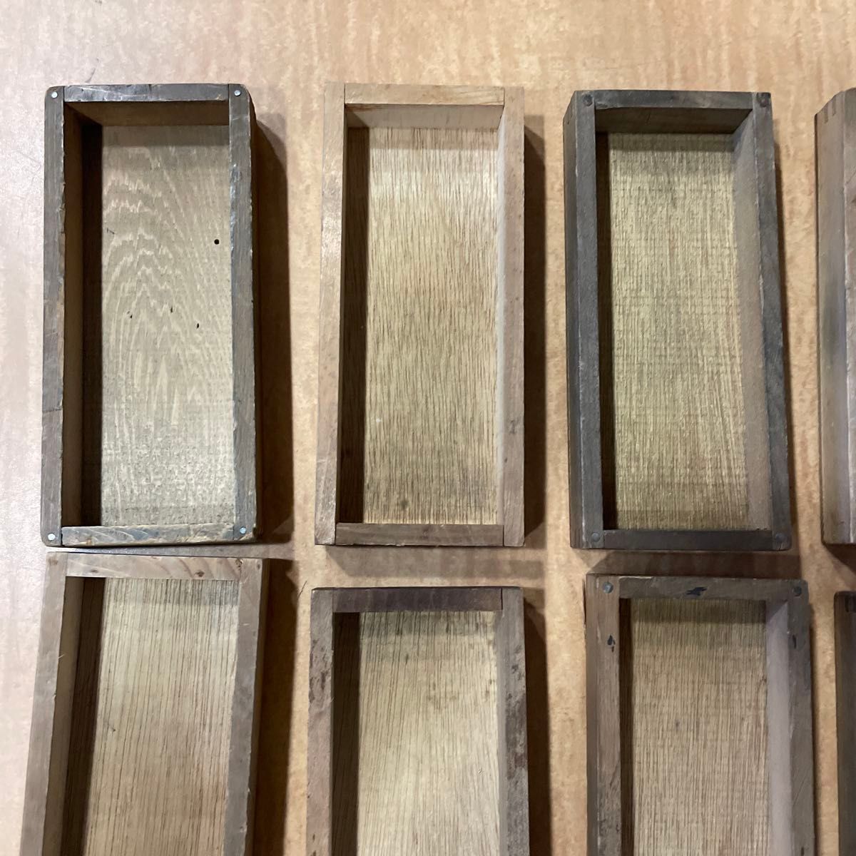 珍しい小型】B50-3/活版印刷所で使われていた小箱（文選箱）40枚