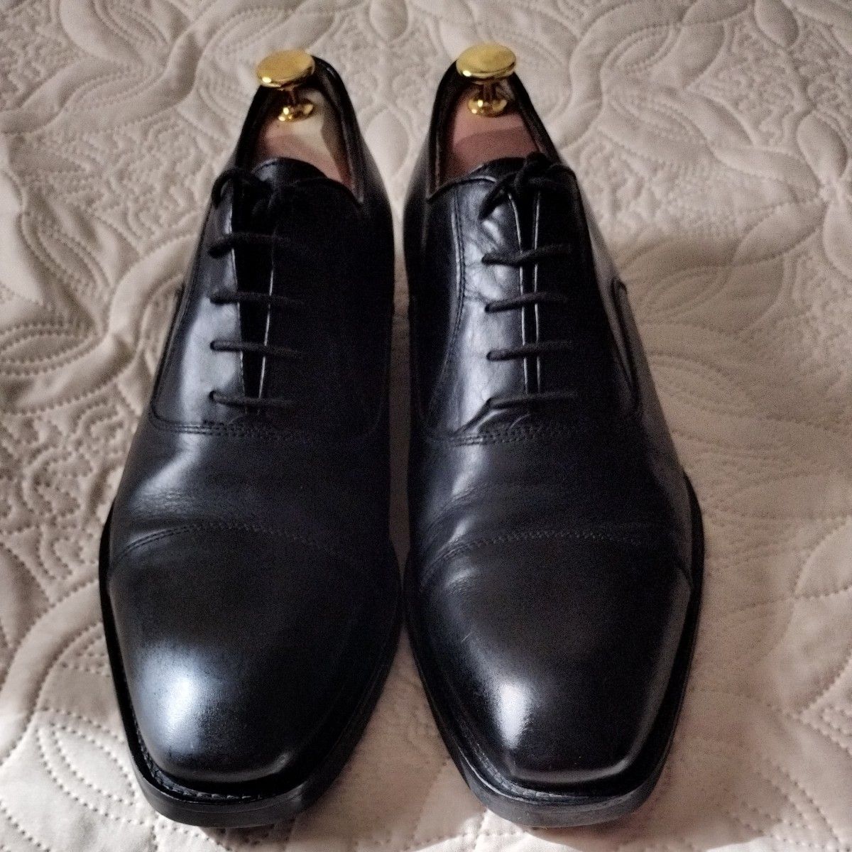 ジャンカルロモレリ ビジネスシューズ ストレートチップ ブラック 革靴