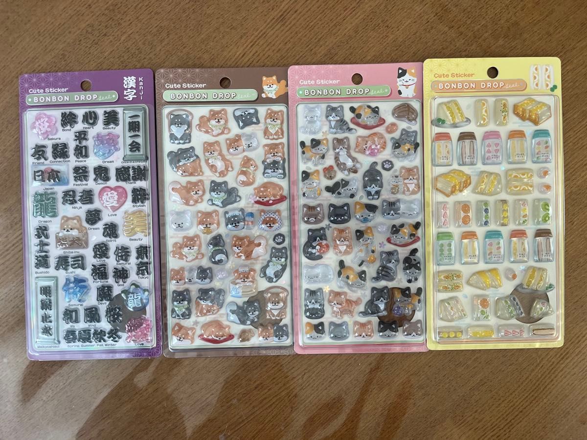 正規品 ボンボンドロップシール 新作 第二弾 和柄 4個セット入手困難