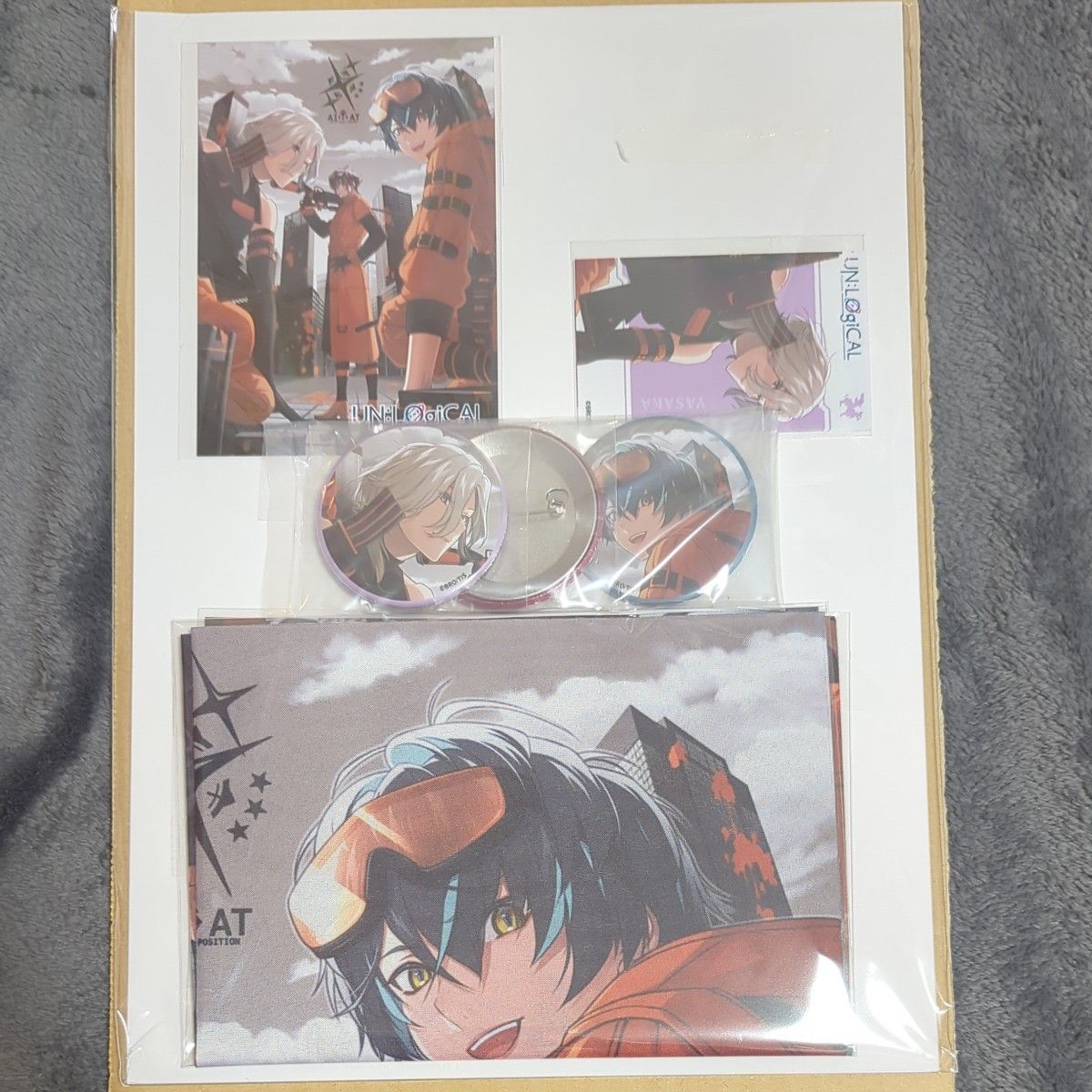 UN LOGICAL アンロジカル アニメイト特典 缶バッジ 布ポスター ミニ