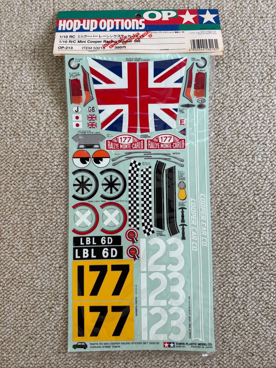 激レア品 新品 タミヤ 1/10 RC ミニクーパーレーシングステッカー