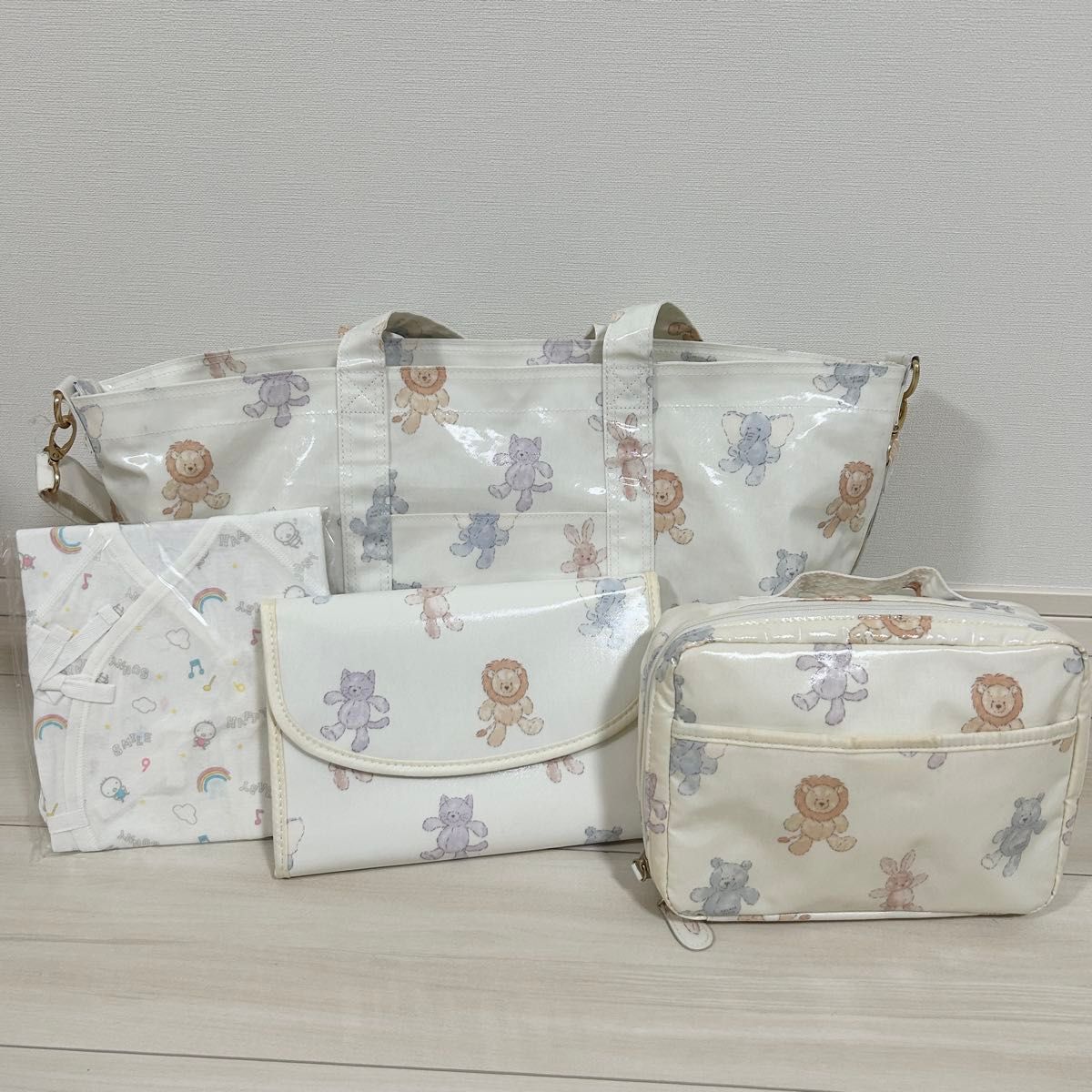 ジェラートピケ マザーズバッグ 母子手帳ケース おむつポーチ まとめ