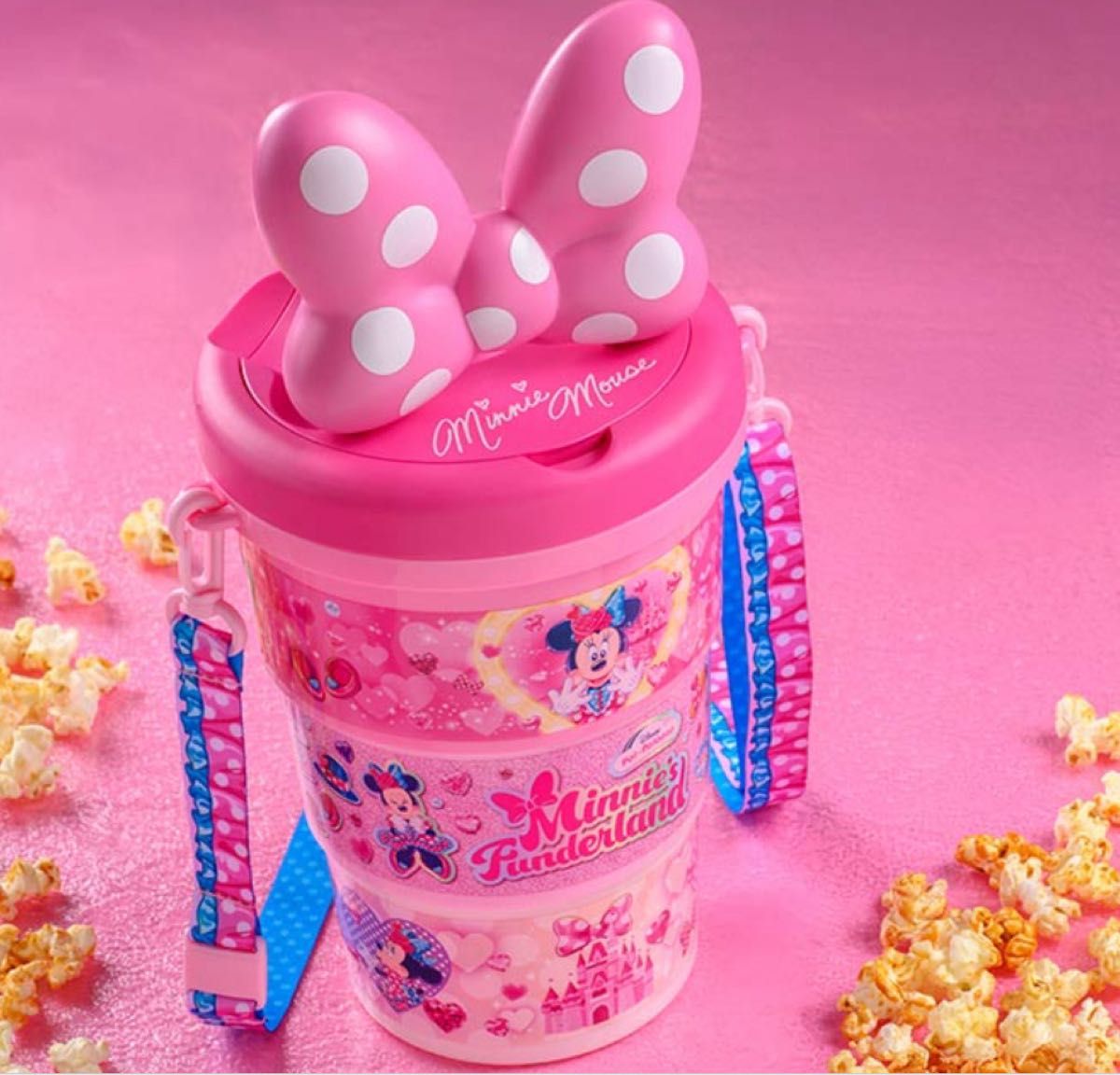 ミニーのファンダーランドポップコーンバケットとスナックケース