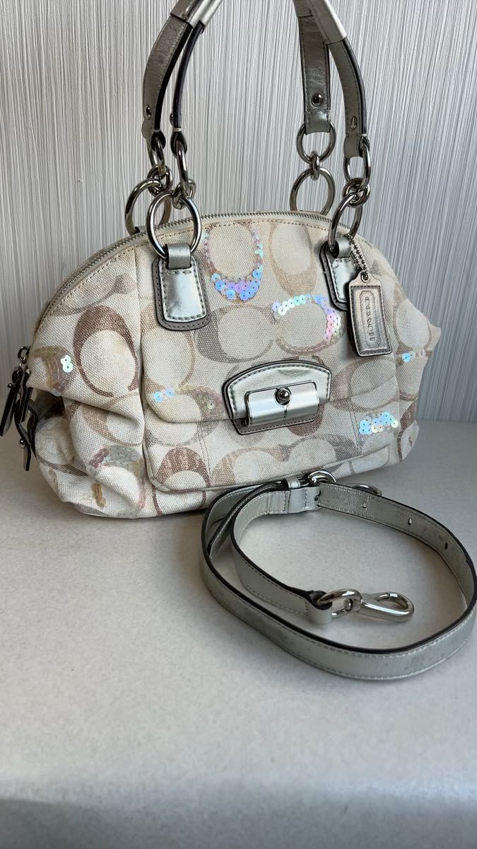 COACHポピー シグネチャー 2way ショルダーバッグ ソーホー y2k｜Yahoo