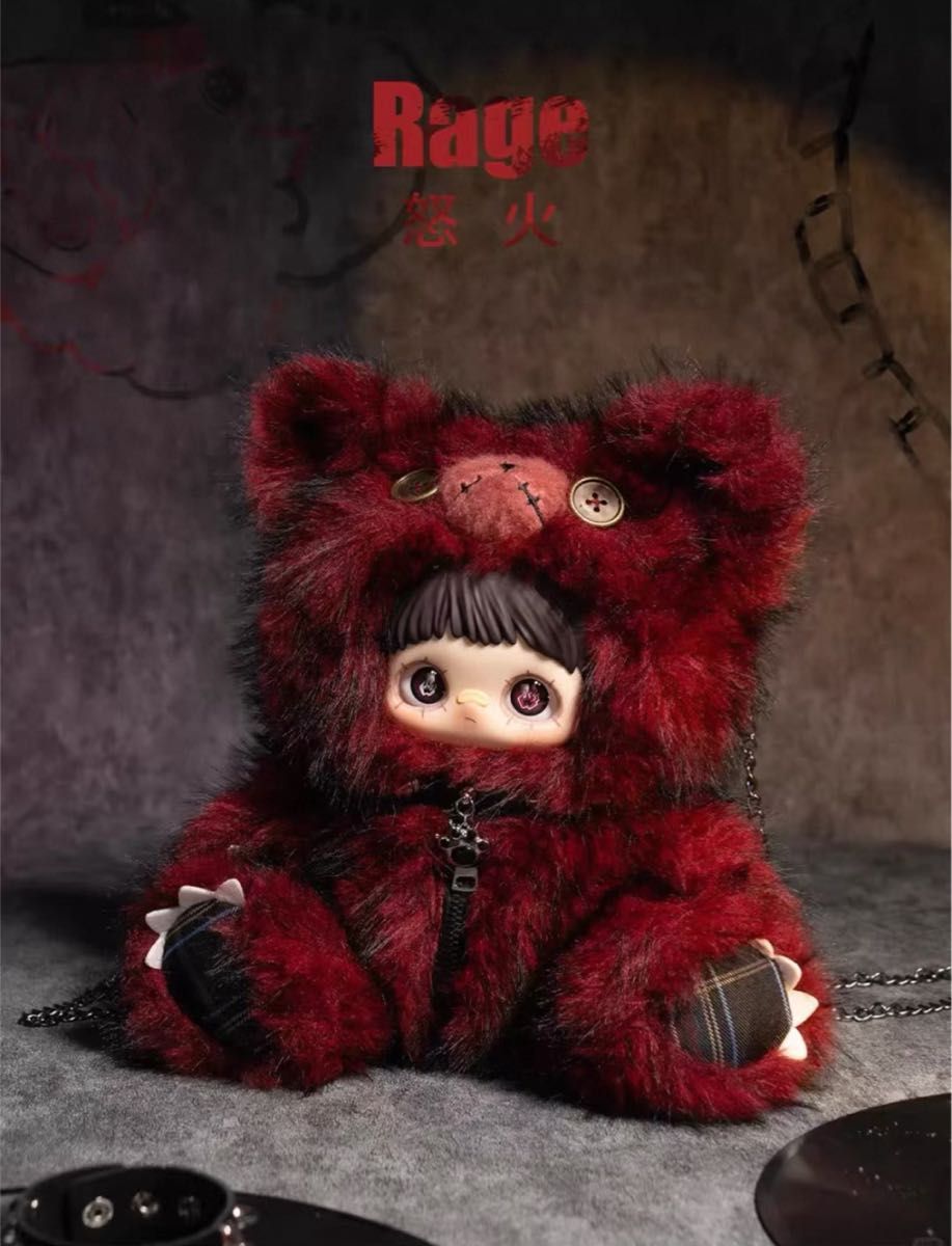 Maymei 反逆ぬいぐるみシリーズ 赤クマちゃん ぬいぐるみリュック