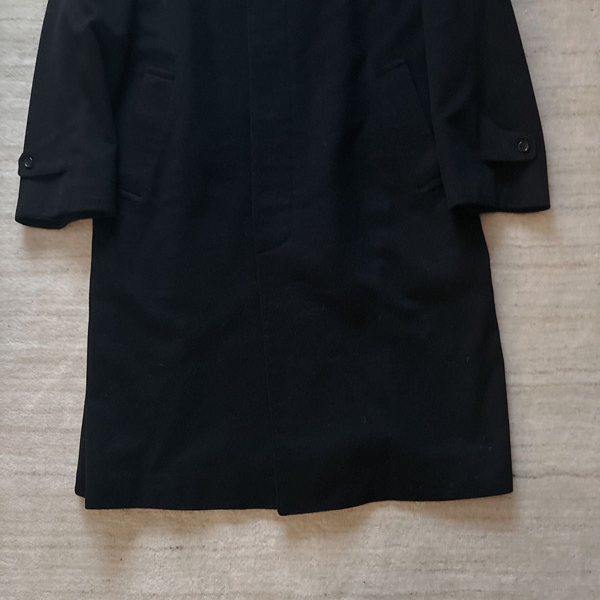 美品 LoroPiana 黒 カシミヤ100% ロングコート ステンカラーコート