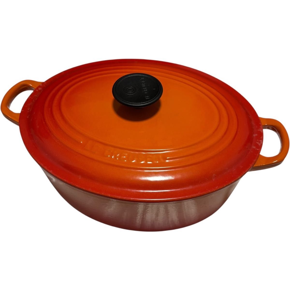 ル・クルーゼ 36cm ウォック オレンジ 鋳物 中華鍋 油切り 未使用 ル