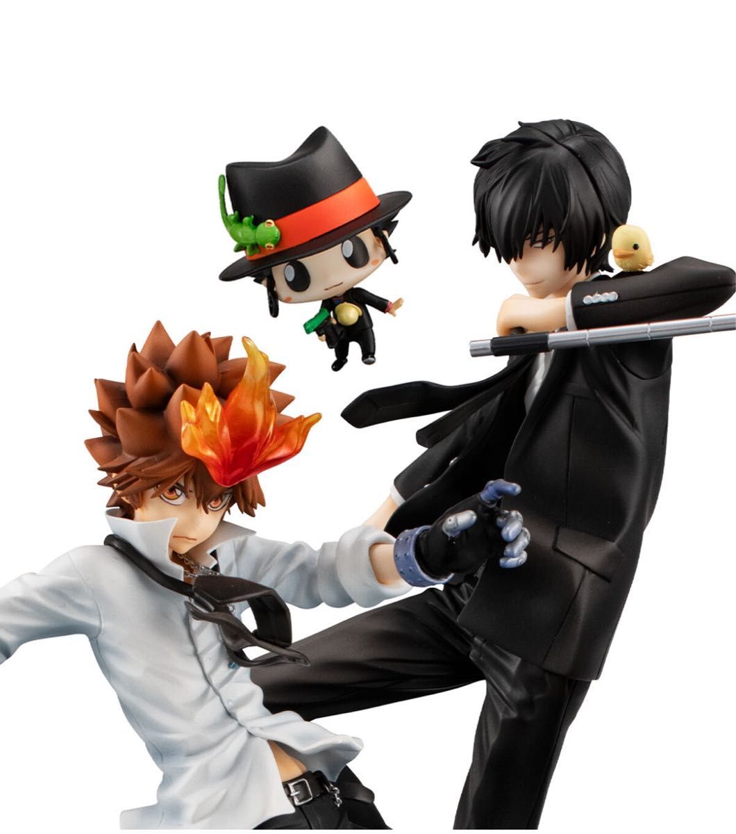 G E M 家庭教師ヒットマンREBORN 沢田綱吉＆雲雀恭弥＆リボーン 完成品