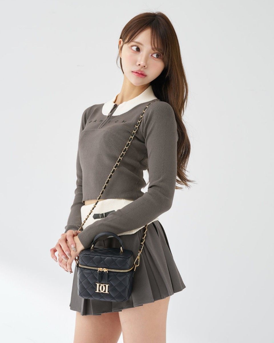 ダーリッチ キルティングスクエアミニバッグ 黒｜Yahoo!フリマ（旧