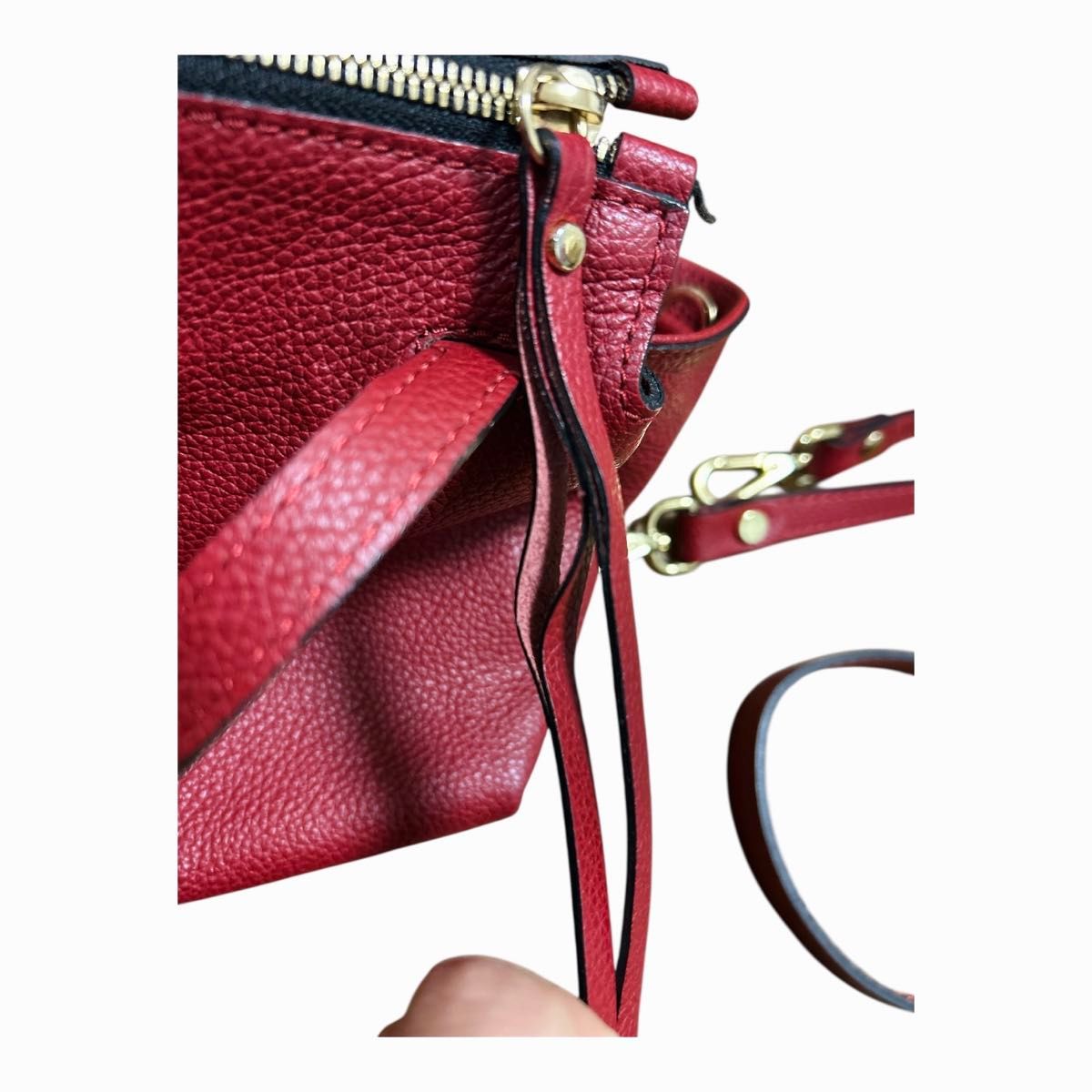 ジャンニキャリーニ オリガミ S 2way ハンドバッグ ショルダー レザー