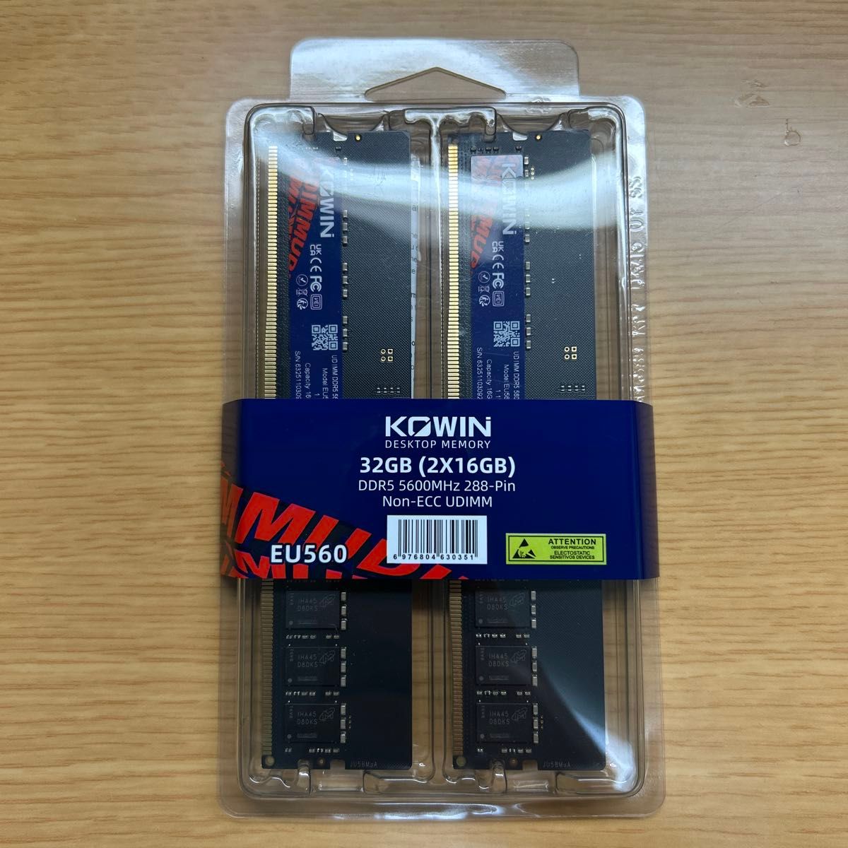新品未使用・未開封 KOWIN DDR5 5600 メモリ EU560 32GB（16GB×2