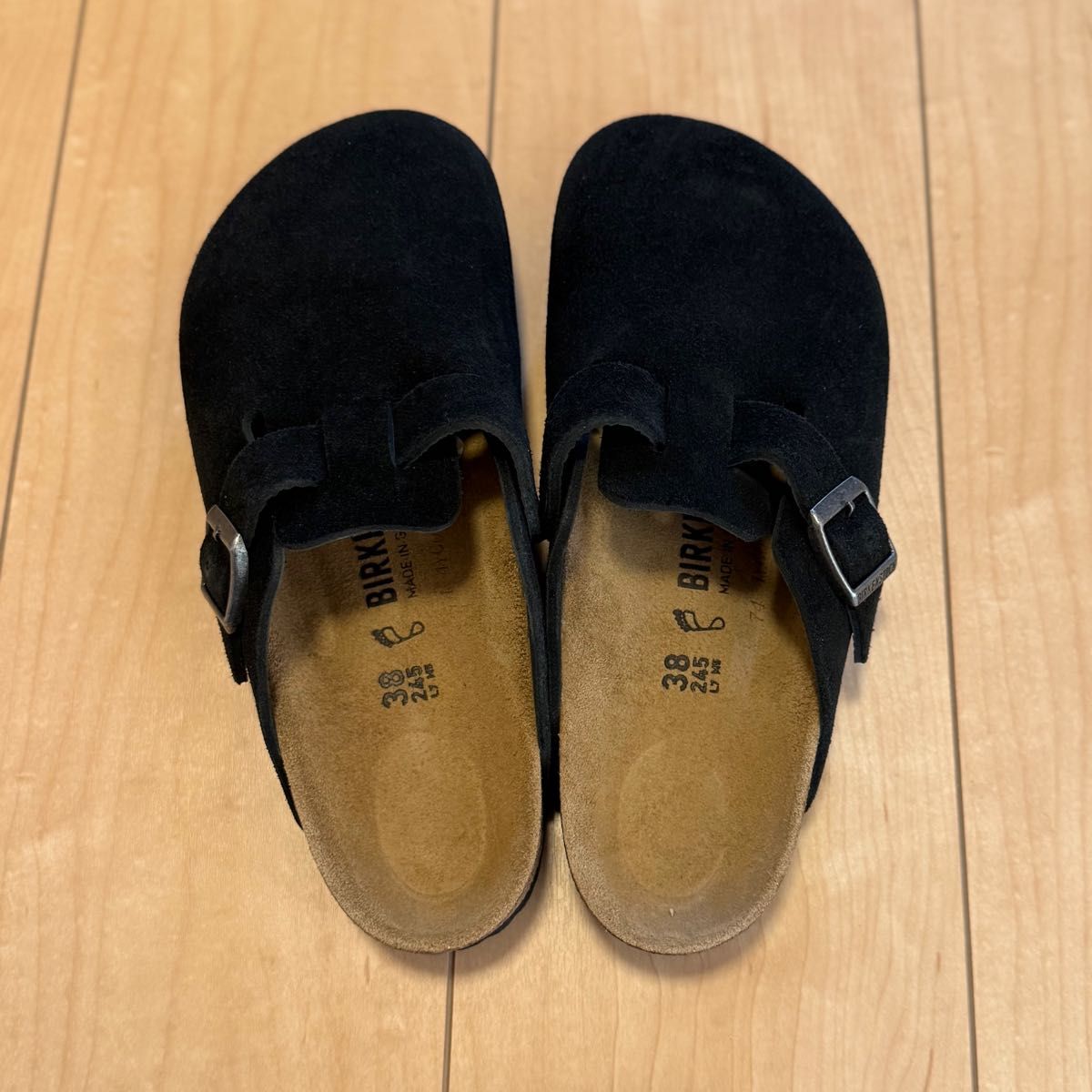 BIRKENSTOCK ビルケンシュトック ボストン スエード ブラック 38 24