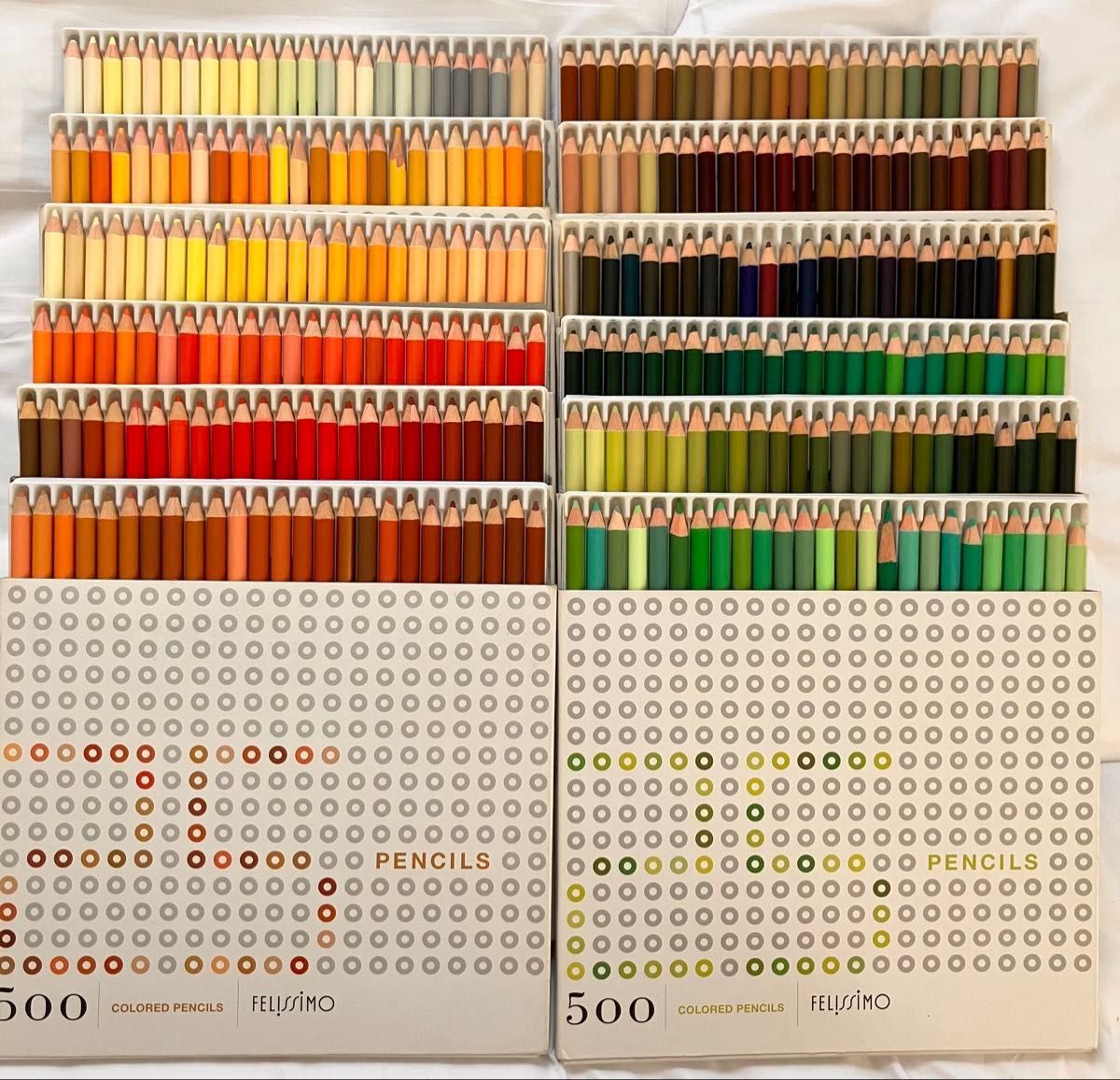 フェリシモ【500色の色えんぴつ】コンプリートセット 画材 文房具
