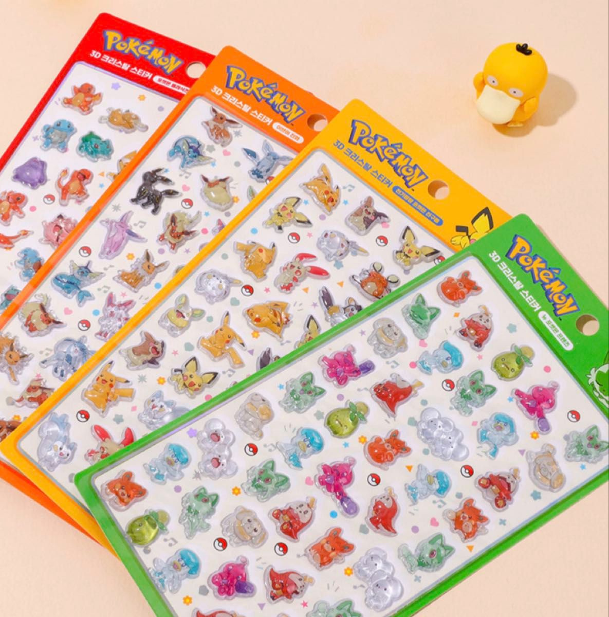 韓国限定ポケモンボンボンドロップ風4枚セット ボンボンドロップシール