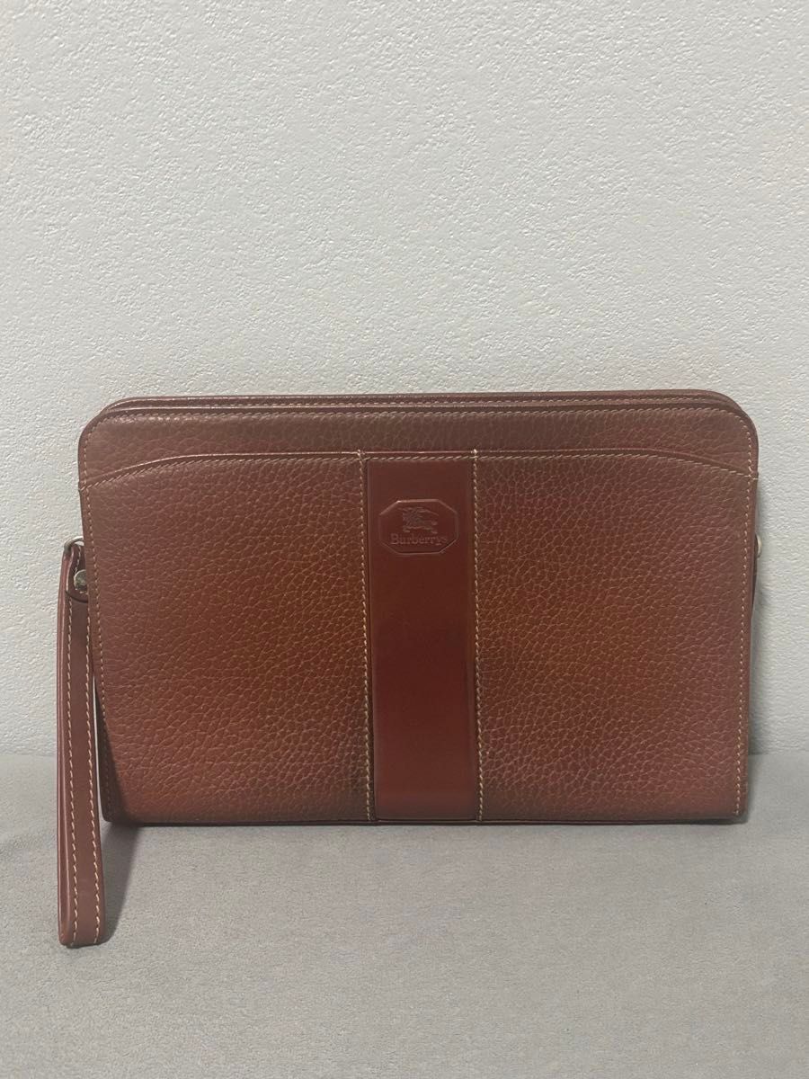 美品】Burberrys バーバリー レザー セカンドバッグ クラッチバッグ