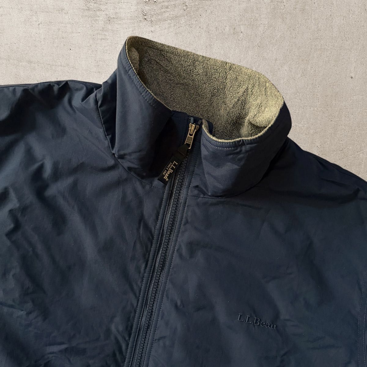 L.L.Bean90sナイロンウォームアップジャケットシンサレート裏フリース