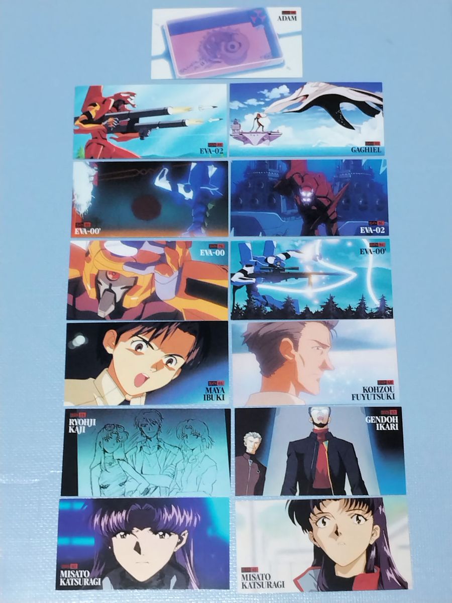 1996年エヴァンゲリオンカードダスマスターズ1、2、劇場版シト新生、計