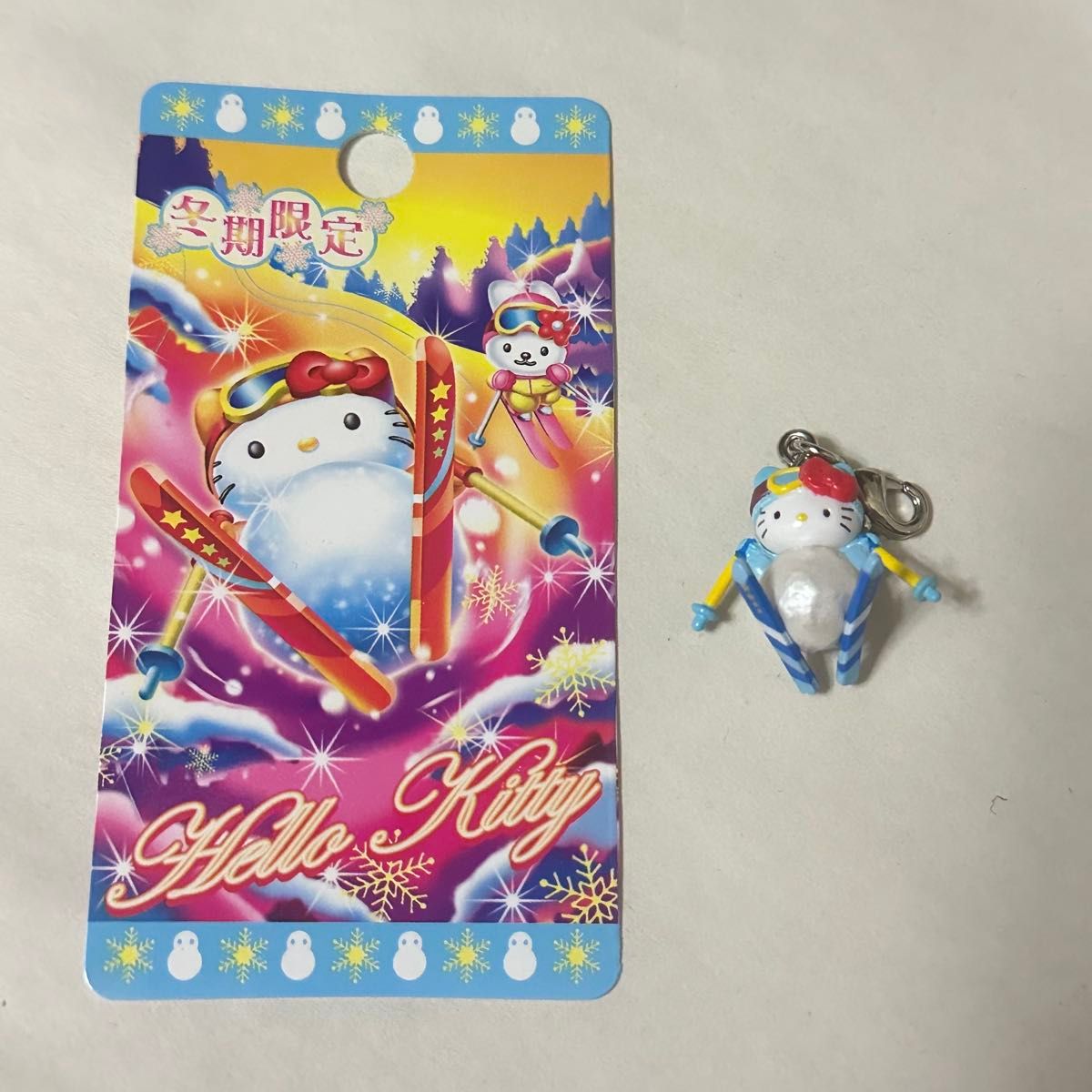 雪だるま 冬期限定 スキー キティちゃん チャーム ご当地 当時物 レア