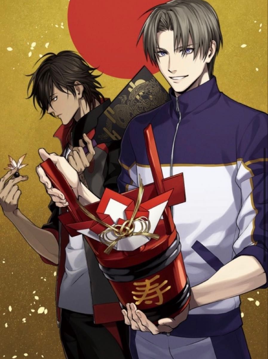 刀剣乱舞-ONLINE- 一周年記念祝画掛軸 へし切長谷部 大倶利伽羅｜Yahoo