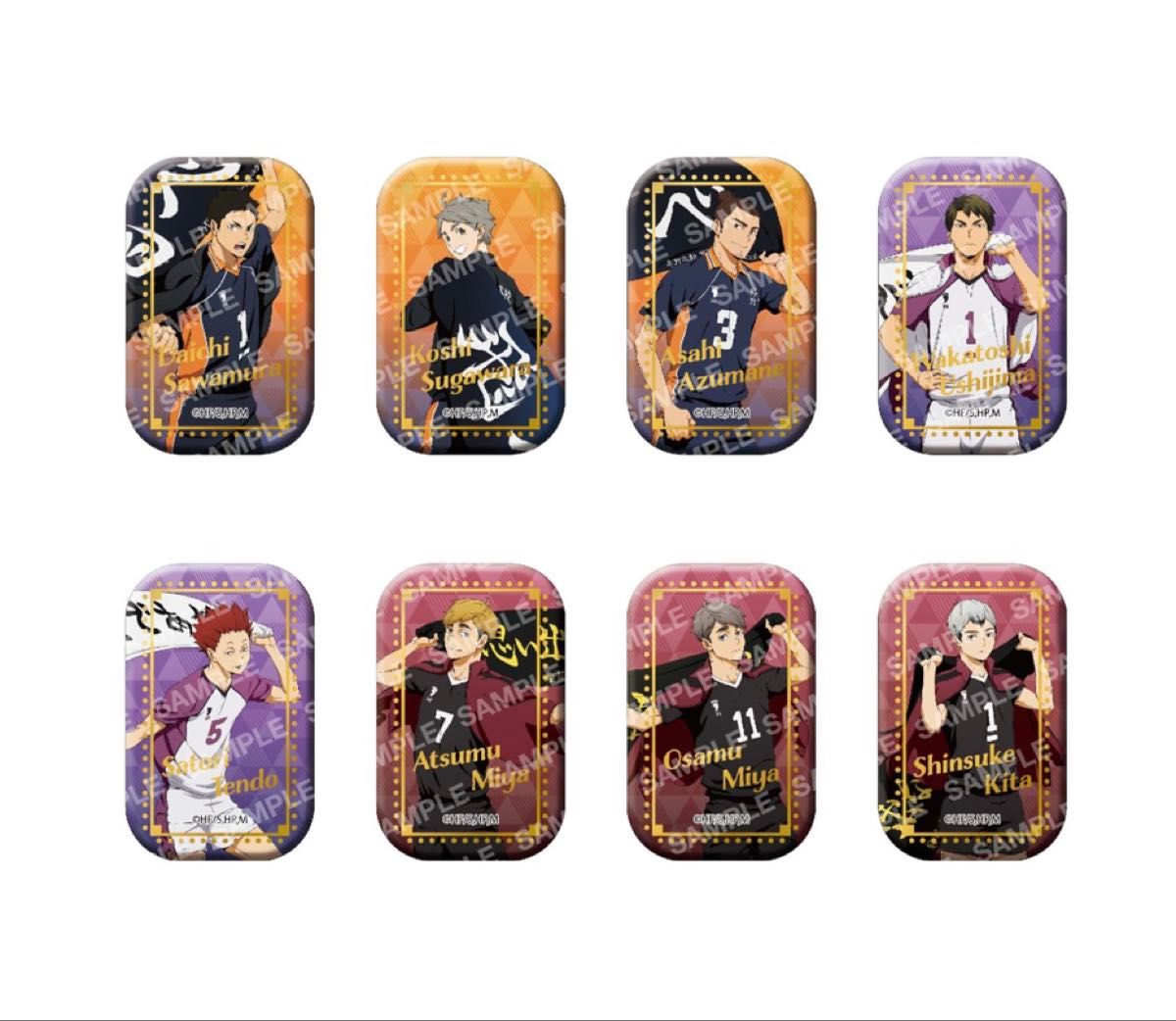 ハイキュー スクエア缶バッジ BOX未開封 横断幕 第一弾＆第二弾 18個