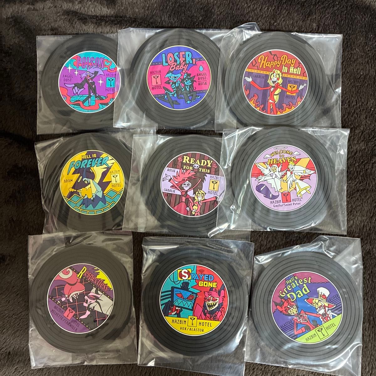 一番くじ ハズビン・ホテルへようこそ G賞 レコード風ラバーコースター