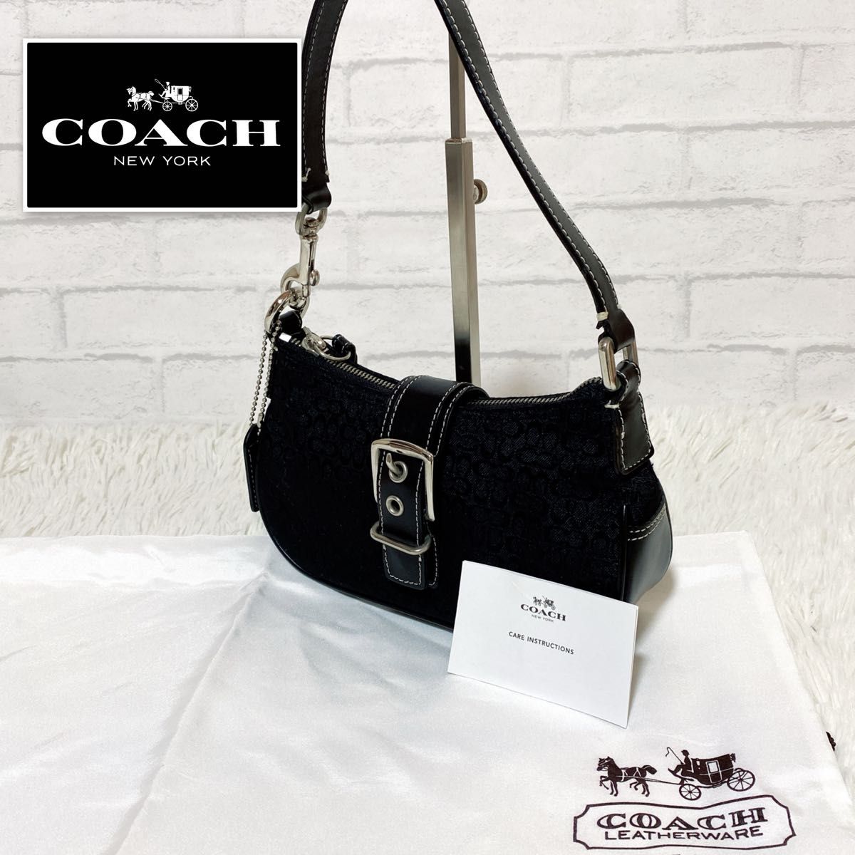 極美品 COACH コーチ ワンショルダーアクセサリーポーチSOHO 6362