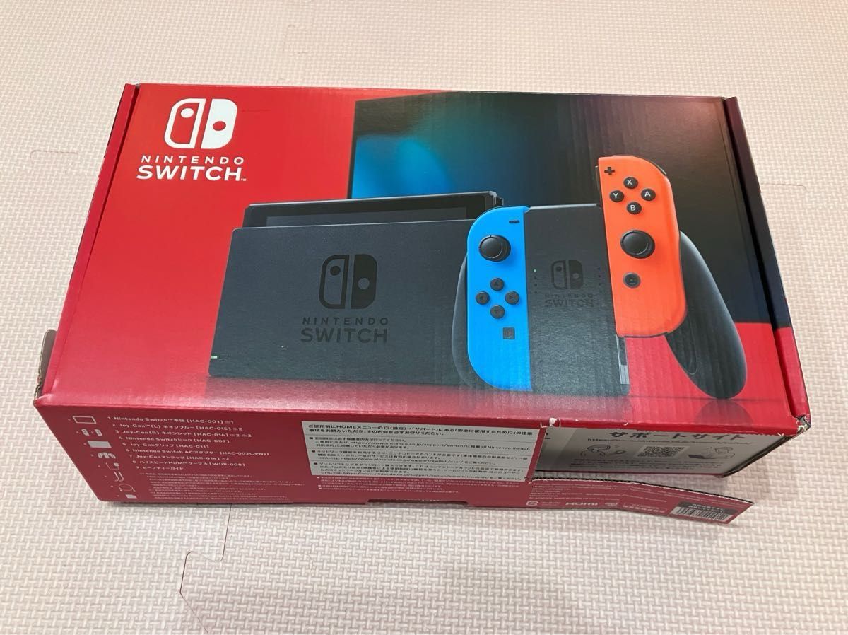 Nintendo Switch 本体 Joy-Conジャンク品 箱付き ネオンブルー ネオン