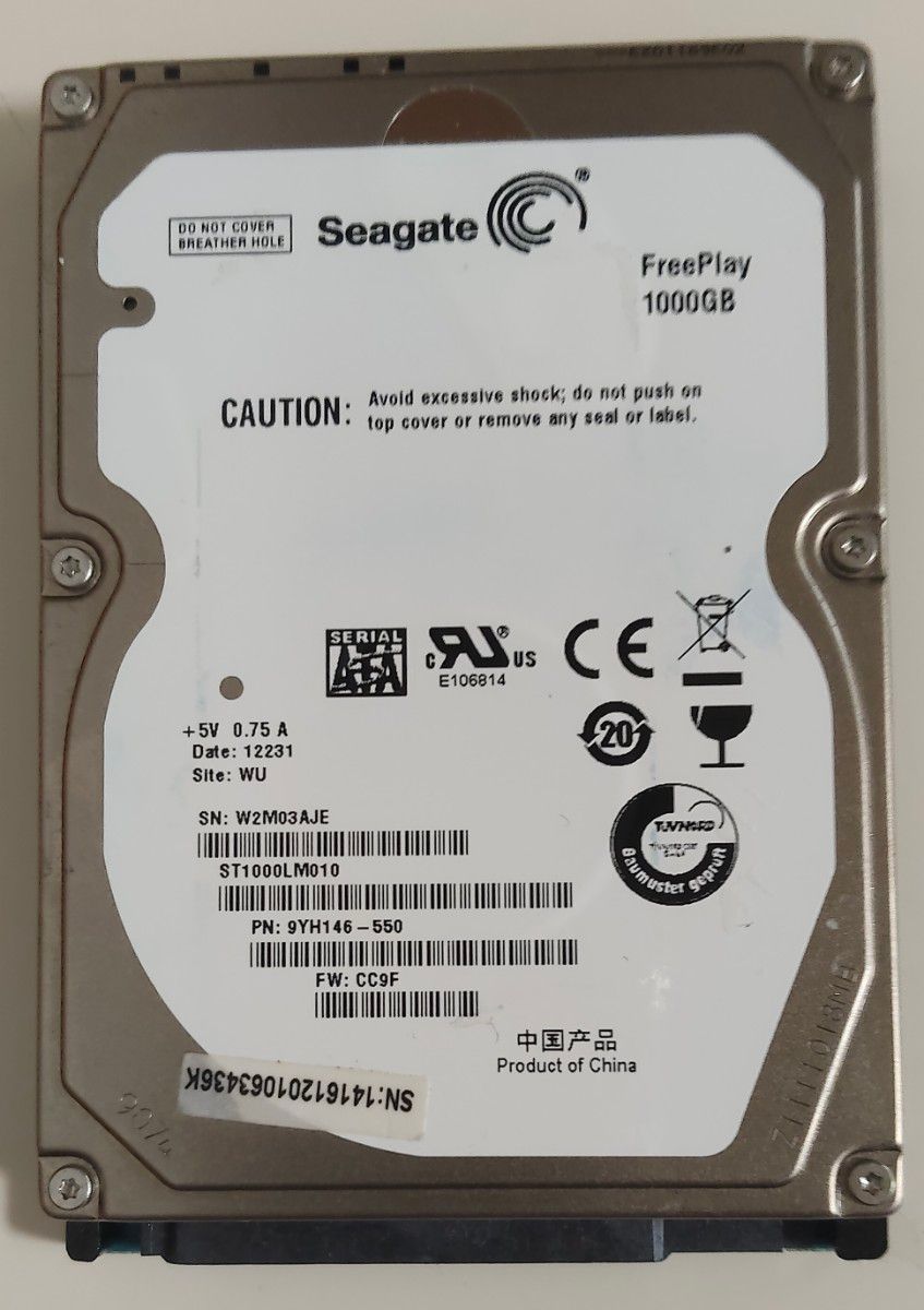 Seagate 1TB 2 5インチ HDD ST1000LM010 使用時間 173時間｜Yahoo