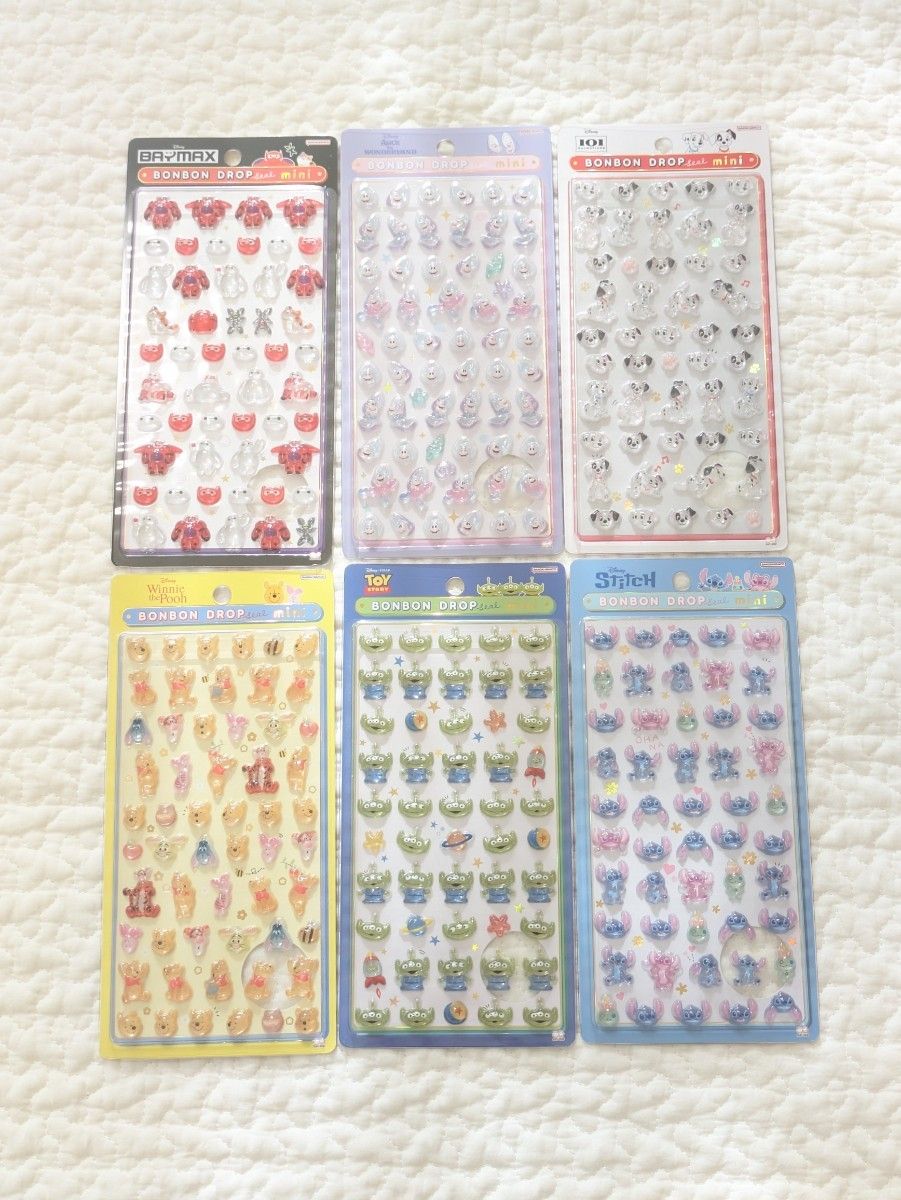 新品】 国内 正規品 ボンボンドロップシール ミニ ディズニー 6種類