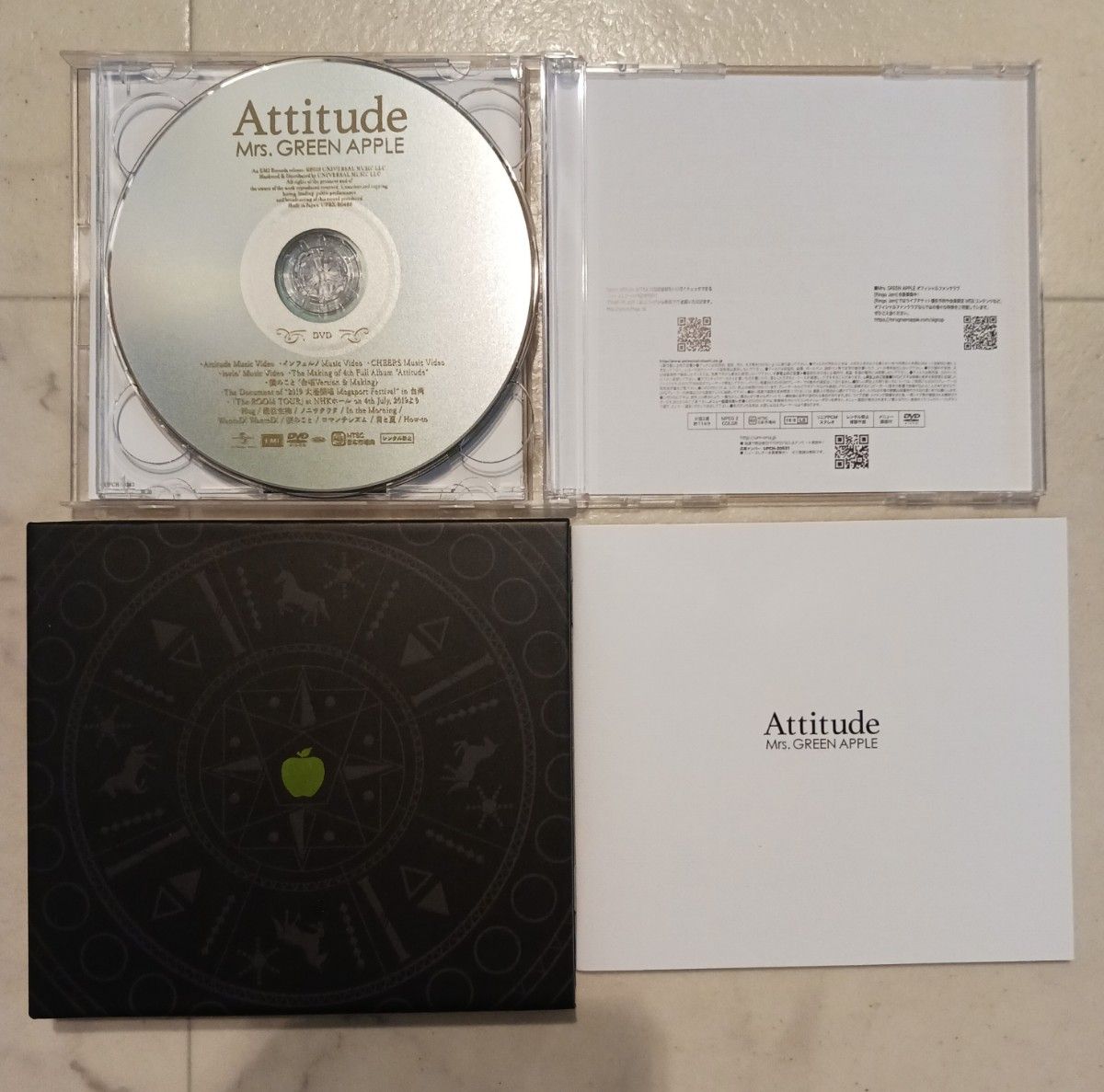 Mrs GREEN APPLE「Attitude 初回限定盤 CD+DVD付」激レア品 DVDは