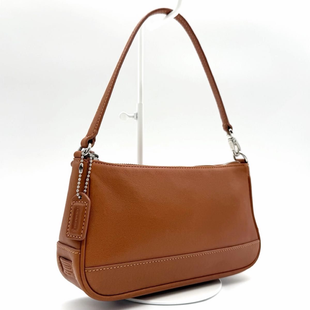 良品】COACH コーチ アクセサリーポーチ キャンバス×レザー