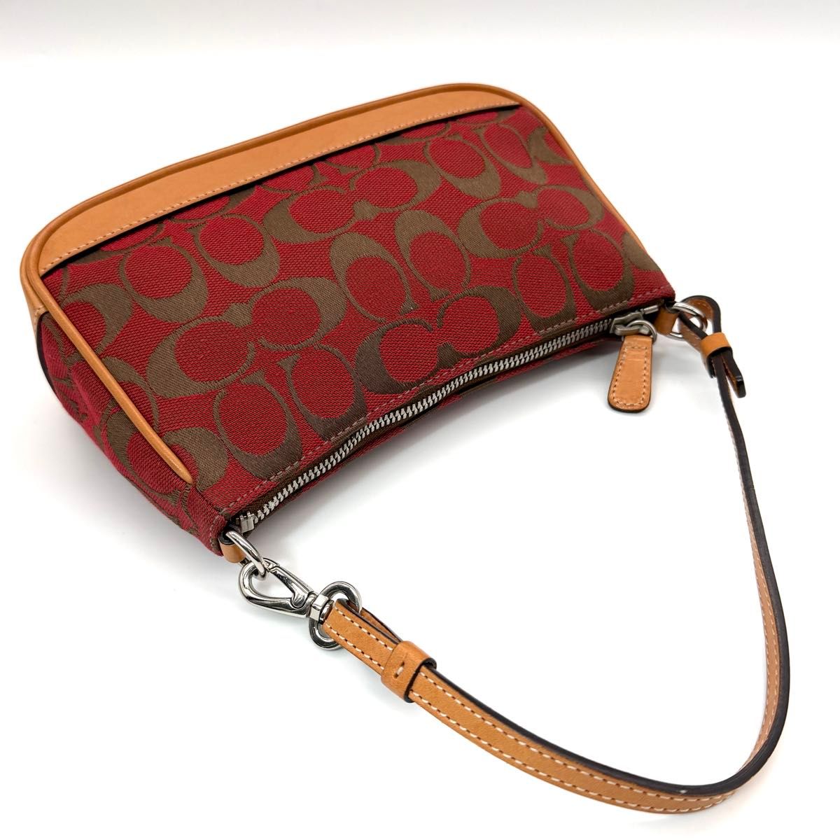 希少カラー】COACH コーチ アクセサリーポーチ ハンドバッグ ワン